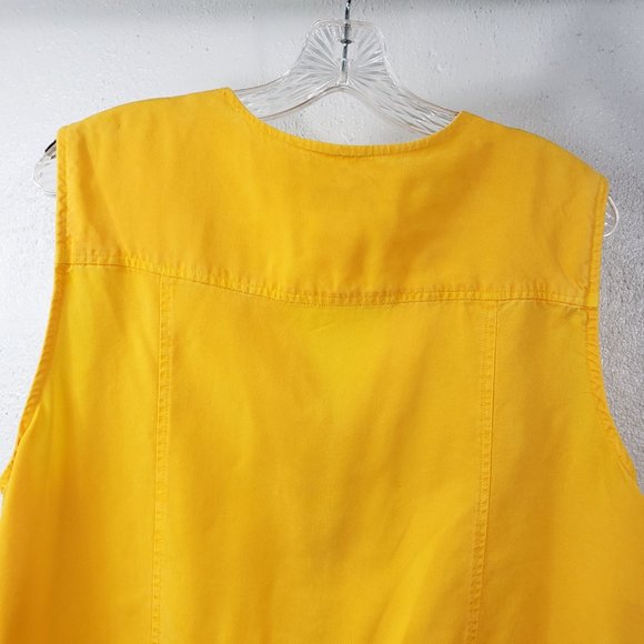 Jones New York Sport Women's Butterfly Yellow Full Zip Pockets Coat Jacket Vest - Picture 7 of 12